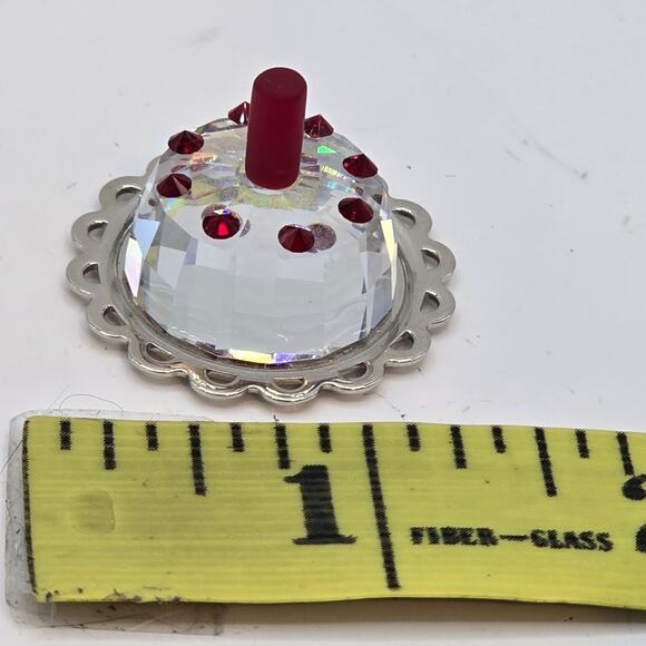 Swarovski Crystal Birthday Cake Rhodium Tray No Box Missing Flame 296555 - Picture 6 of 7